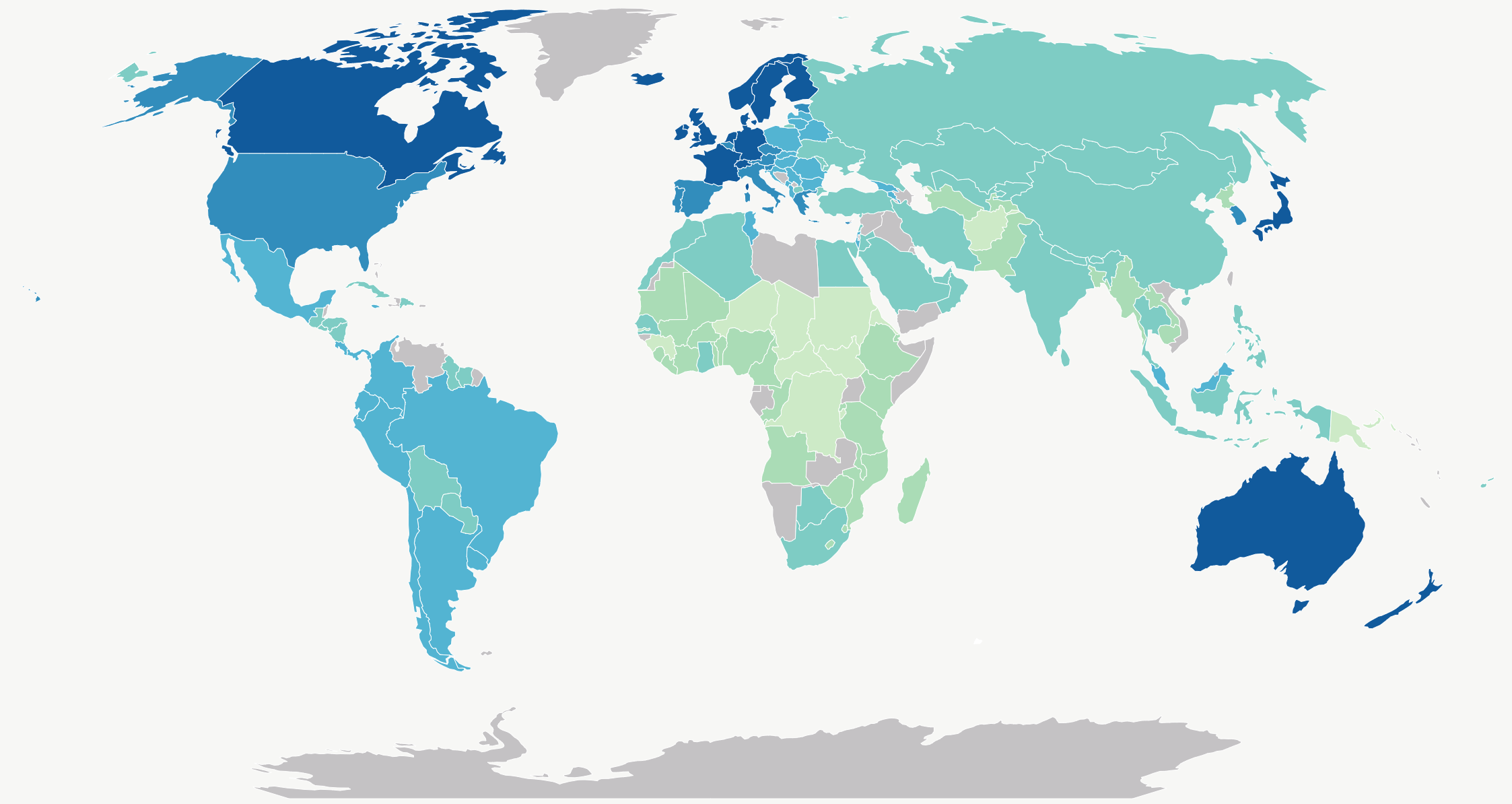 2019年世界各国社会综合发展
